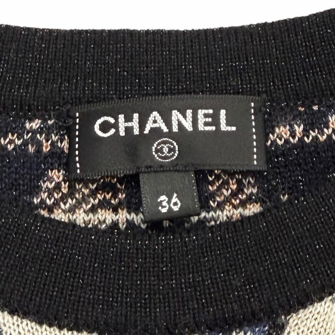 Excellent CHANEL knit Multi cashmere Women 36 21A P71031