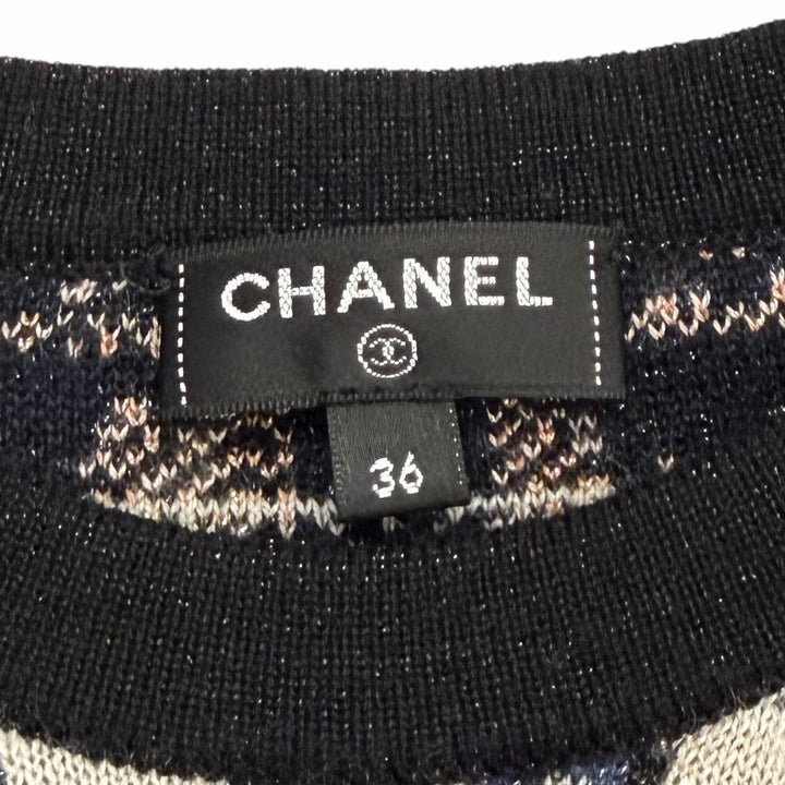 Excellent CHANEL knit Multi cashmere Women 36 21A P71031