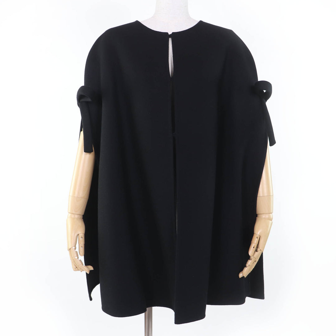 Excellent VALENTINO poncho black wool Women 46 1B0CG3D36PJ