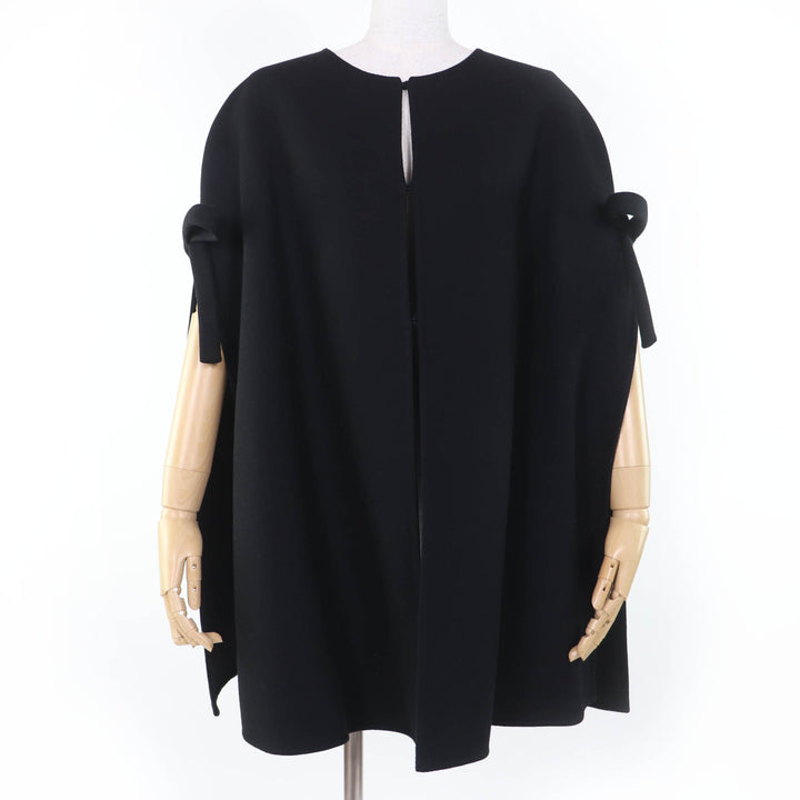 Excellent VALENTINO poncho black wool Women 46 1B0CG3D36PJ