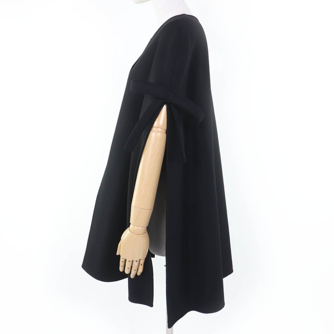 Excellent VALENTINO poncho black wool Women 46 1B0CG3D36PJ
