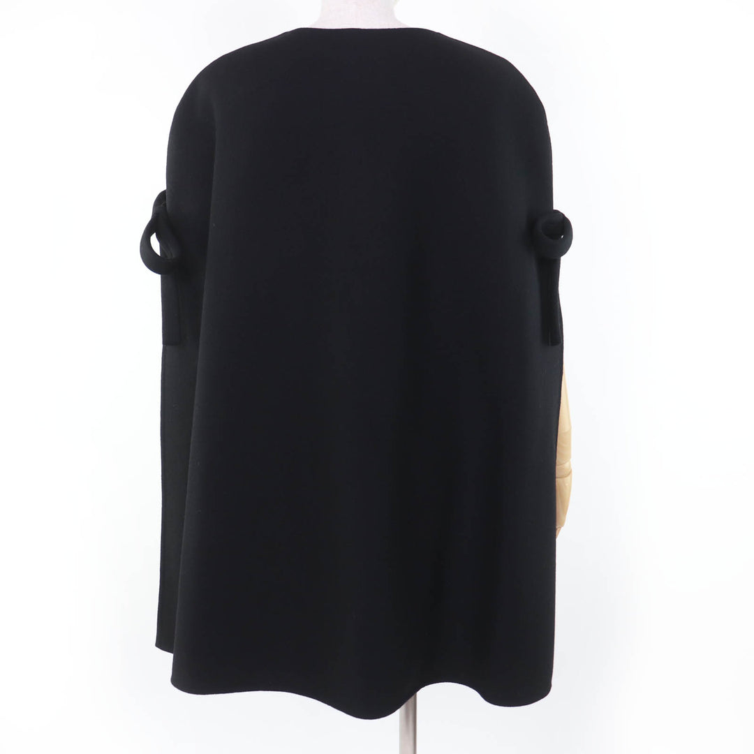 Excellent VALENTINO poncho black wool Women 46 1B0CG3D36PJ