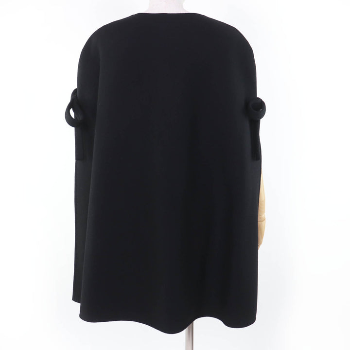 Excellent VALENTINO poncho black wool Women 46 1B0CG3D36PJ