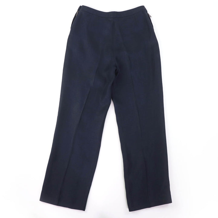 Great HERMES Pants Margiela period H button center press Navy linen Women 40
