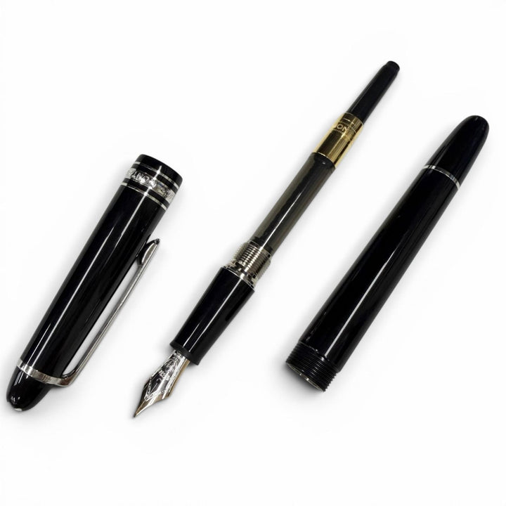 Great MONTBLANC fountain pen Meisterstück 145 Classic Platinum Line