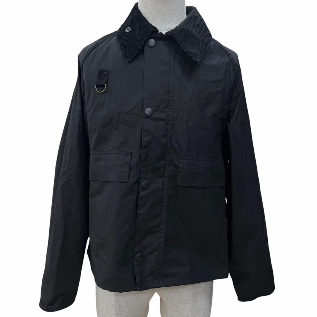 Excellent Barbour Jacket SPEY WAX JACKET Oiled corduroy collar black