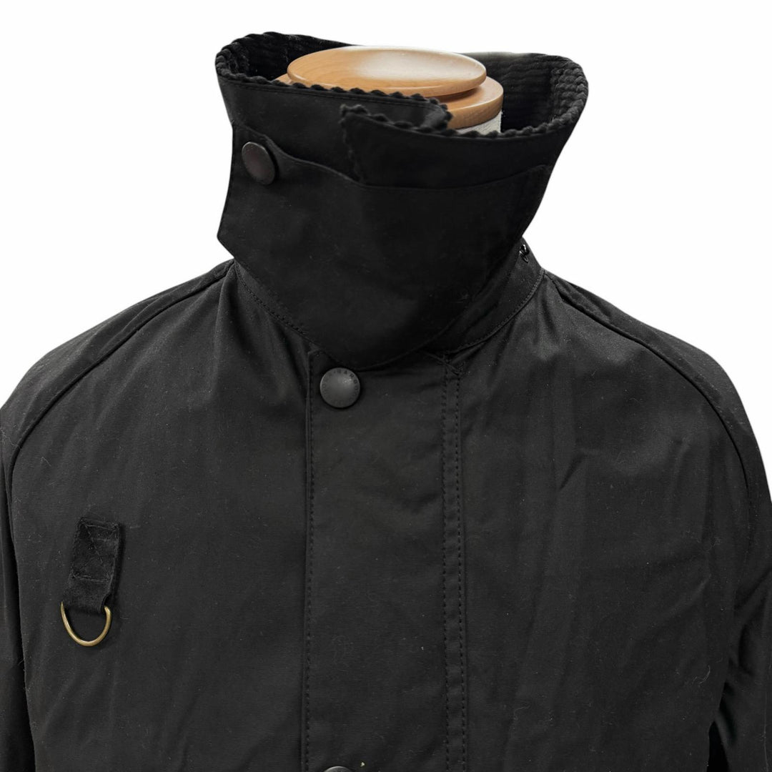 Excellent Barbour Jacket SPEY WAX JACKET Oiled corduroy collar black