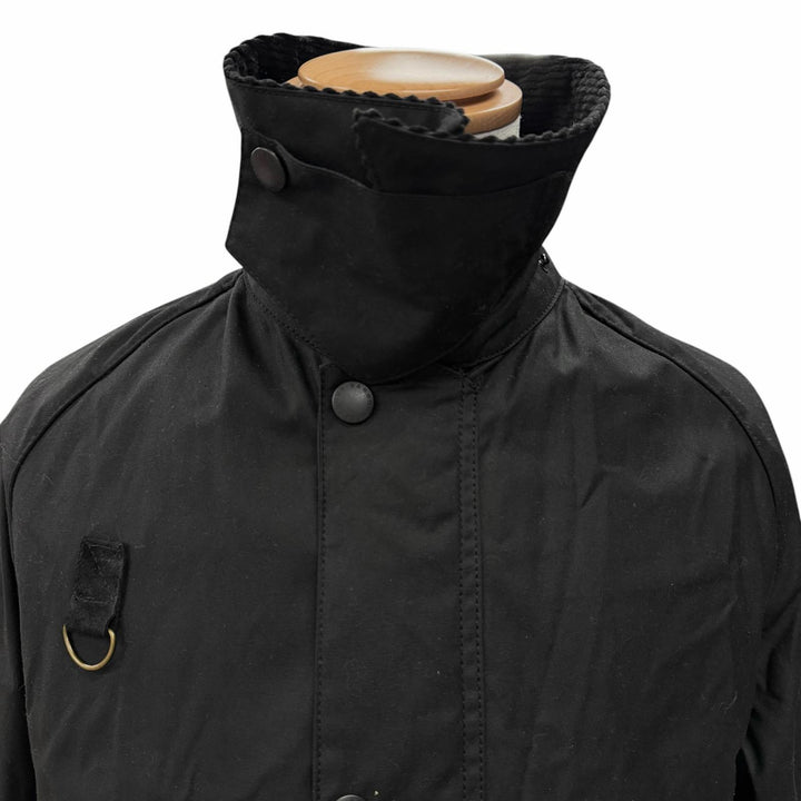 Excellent Barbour Jacket SPEY WAX JACKET Oiled corduroy collar black