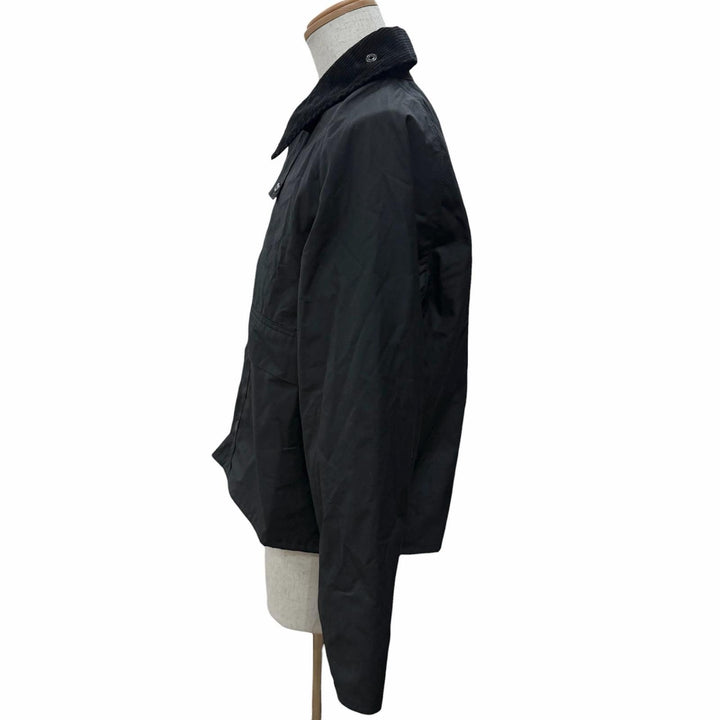 Excellent Barbour Jacket SPEY WAX JACKET Oiled corduroy collar black