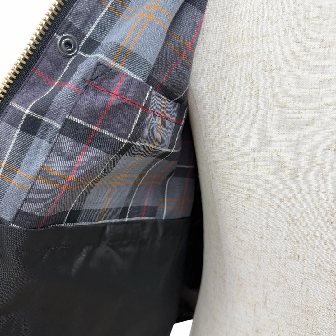 Excellent Barbour Jacket SPEY WAX JACKET Oiled corduroy collar black