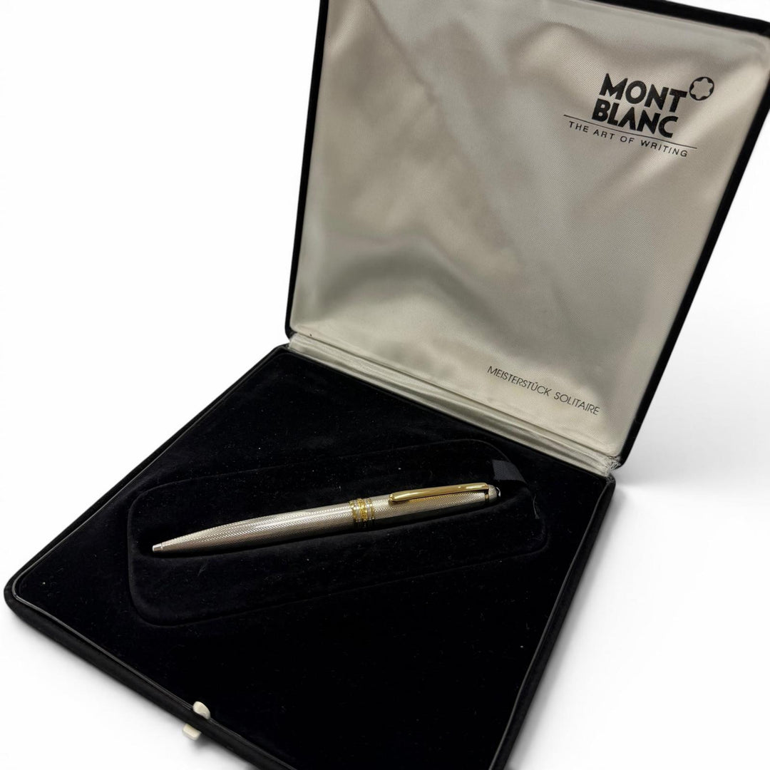Great MONTBLANC Ballpoint pen Solitaire Burley Twist type Silver SV925 mens