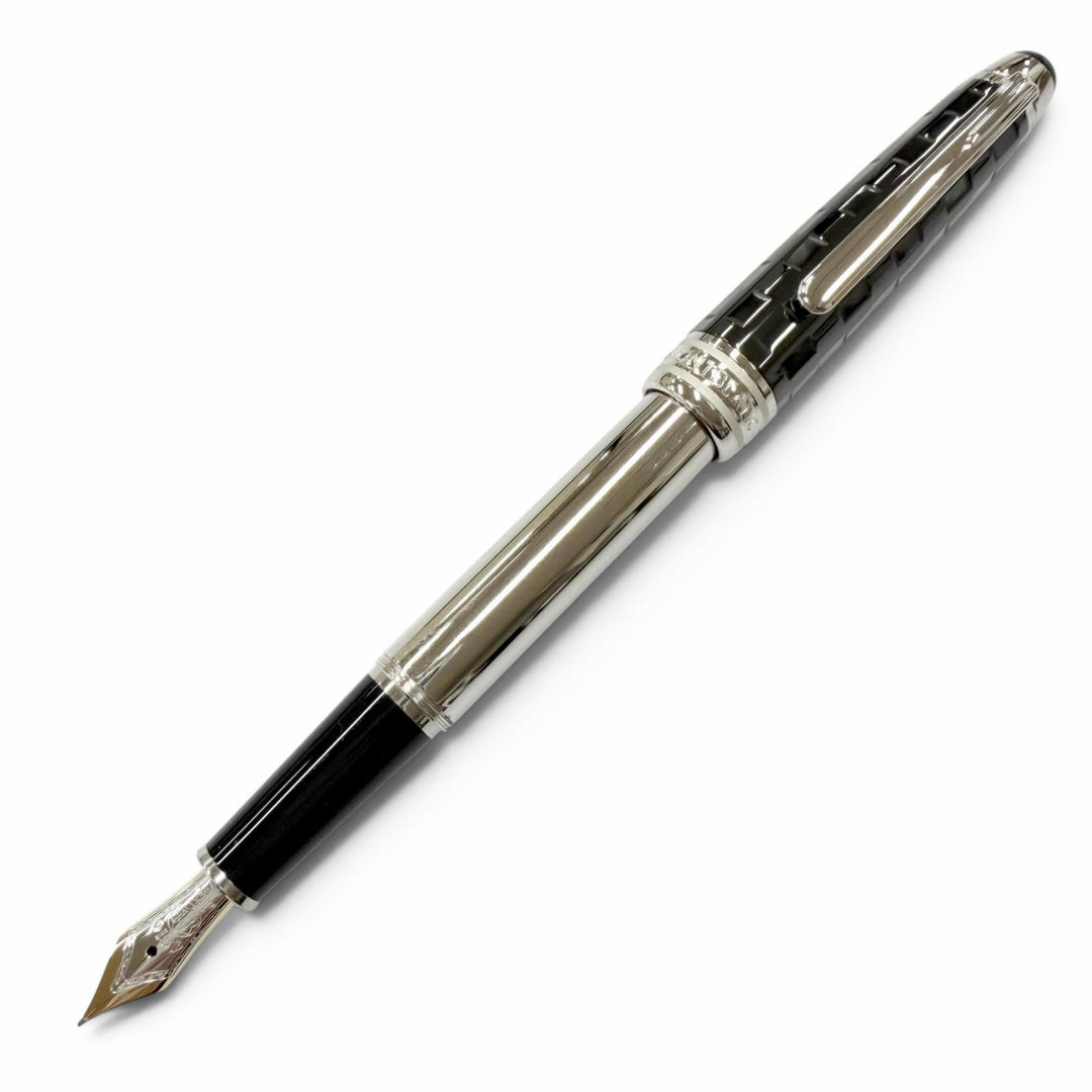 Pristine MONTBLANC fountain pen Meisterstück Solitaire Ceramic Black Prisma