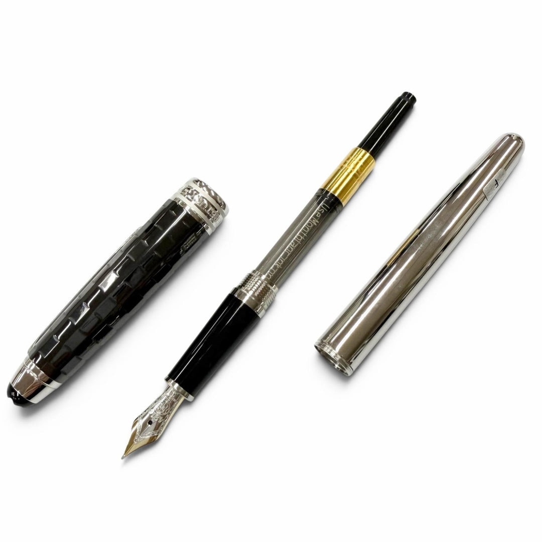 Pristine MONTBLANC fountain pen Meisterstück Solitaire Ceramic Black Prisma