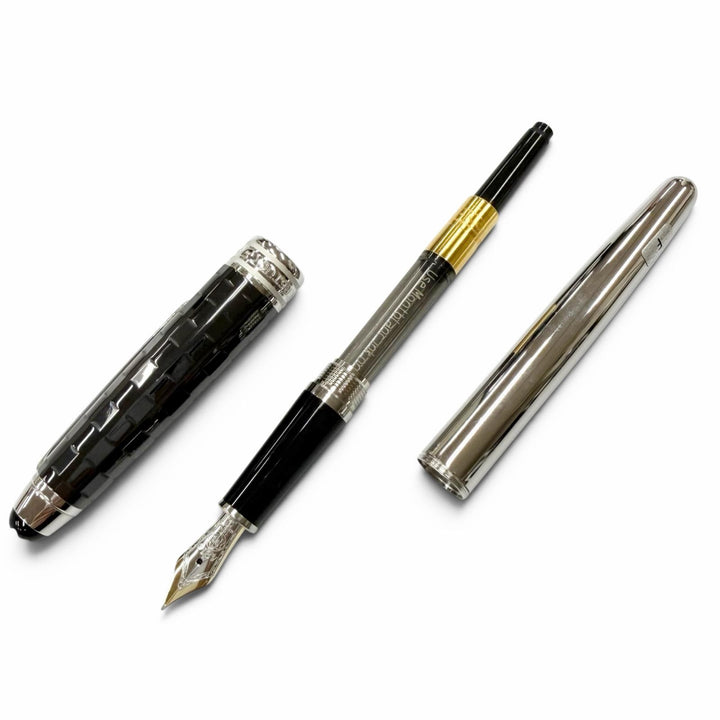 Pristine MONTBLANC fountain pen Meisterstück Solitaire Ceramic Black Prisma
