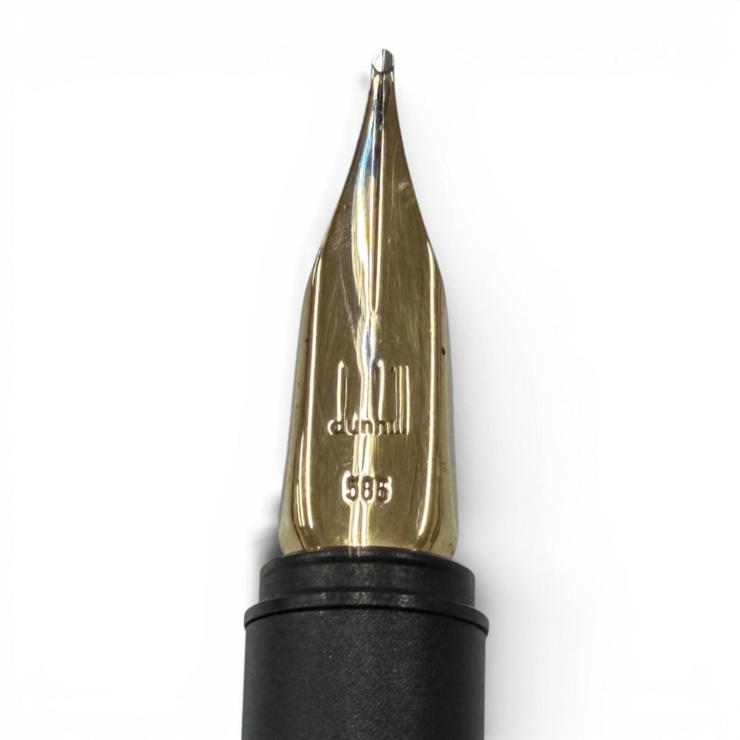 Great Dunhill fountain pen Barley pattern, cap type Silver 14K mens