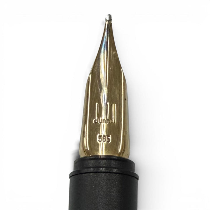Great Dunhill fountain pen Barley pattern, cap type Silver 14K mens