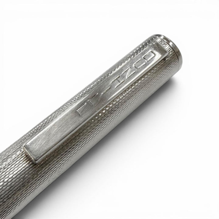 Great Dunhill fountain pen Barley pattern, cap type Silver 14K mens
