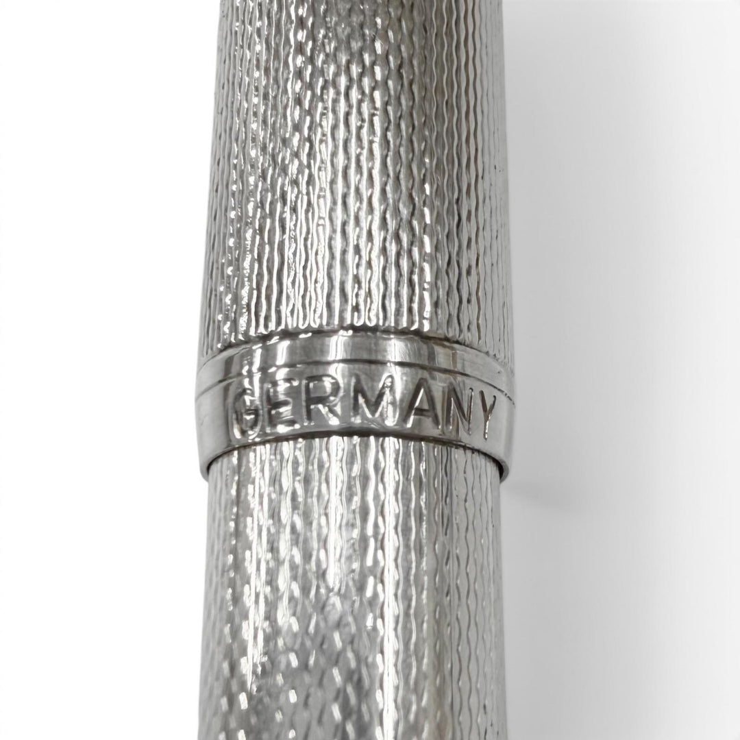 Great Dunhill fountain pen Barley pattern, cap type Silver 14K mens