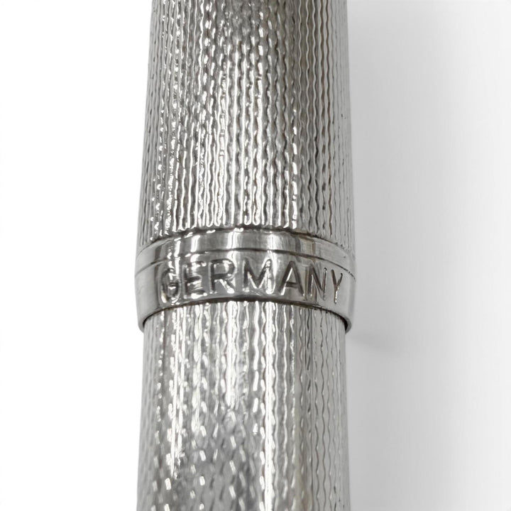 Great Dunhill fountain pen Barley pattern, cap type Silver 14K mens