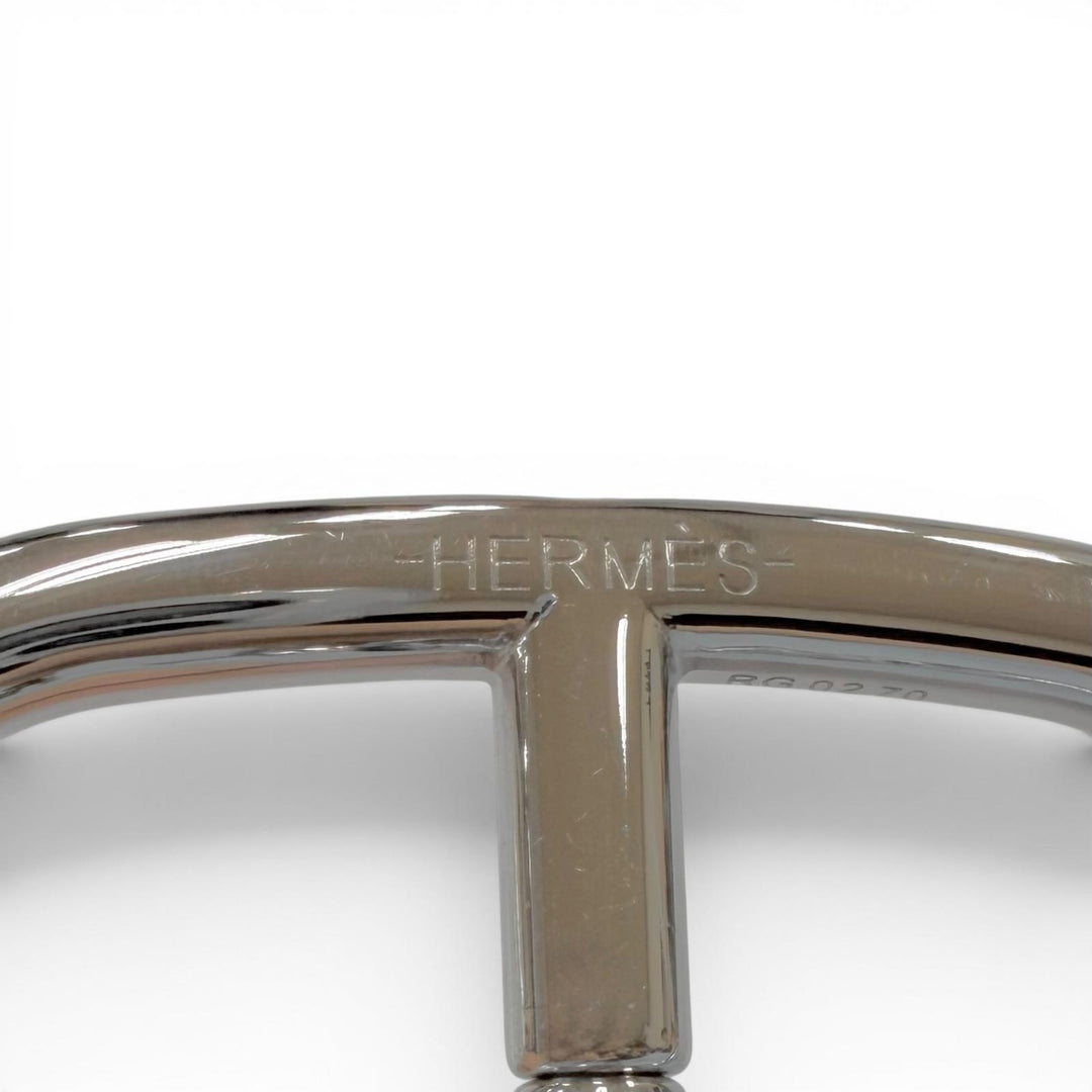 Excellent HERMES key ring Logo-emblazoned Chaine d'Ancre bag charm Silver