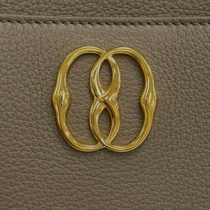 Excellent BALLY Shoulder Bag TRAPEZE SOFT Gold Metal Leather leather
