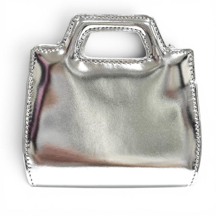 Excellent FERRAGAMO Shoulder Bag Wanda Mini Silver leather Women