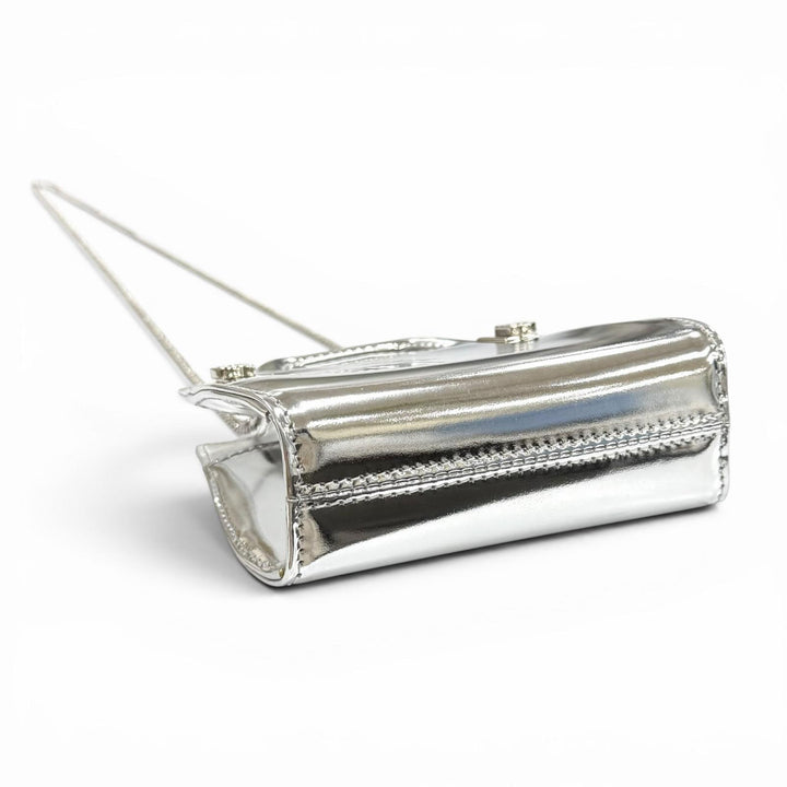 Excellent FERRAGAMO Shoulder Bag Wanda Mini Silver leather Women