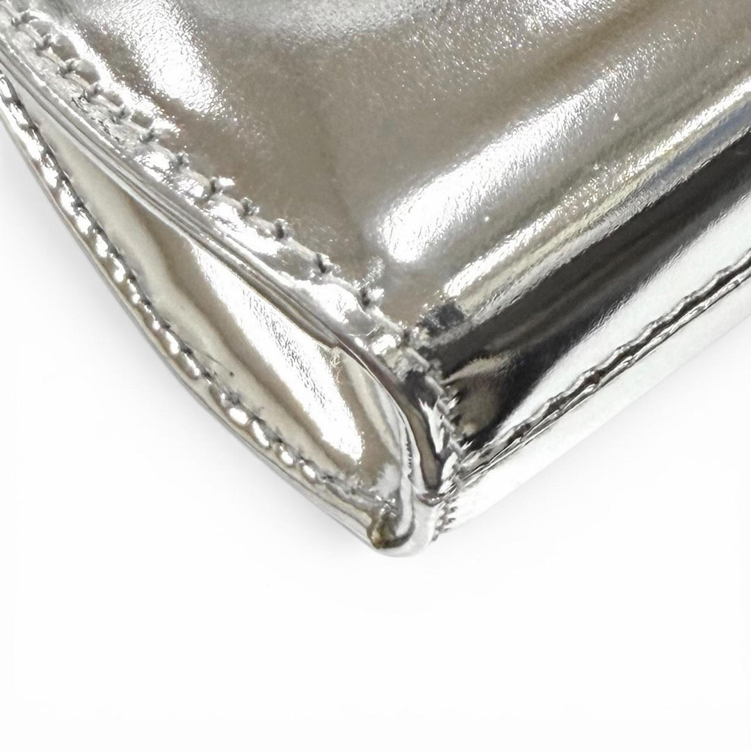 Excellent FERRAGAMO Shoulder Bag Wanda Mini Silver leather Women