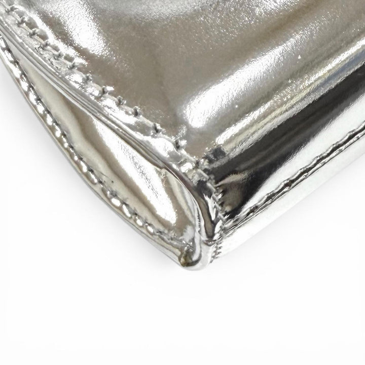 Excellent FERRAGAMO Shoulder Bag Wanda Mini Silver leather Women