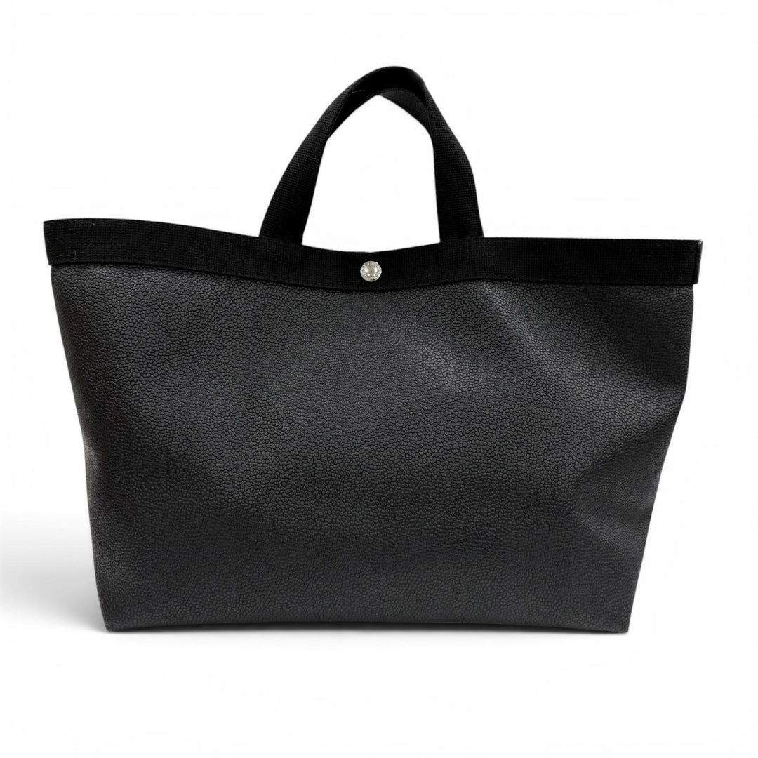 Very Good Herve Chapelier Tote Bag Leather patch Coated canvas 705Gold Plated