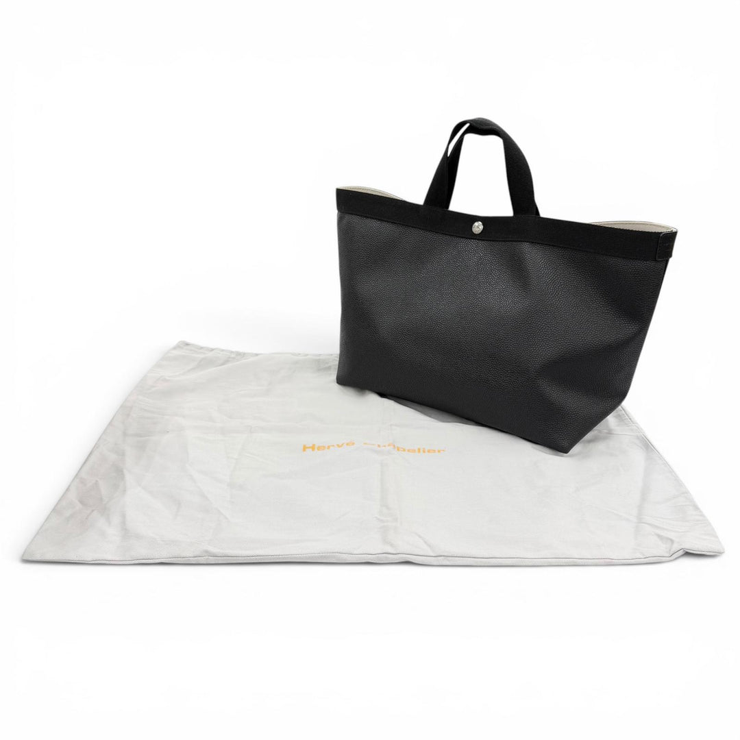 Very Good Herve Chapelier Tote Bag Leather patch Coated canvas 705Gold Plated