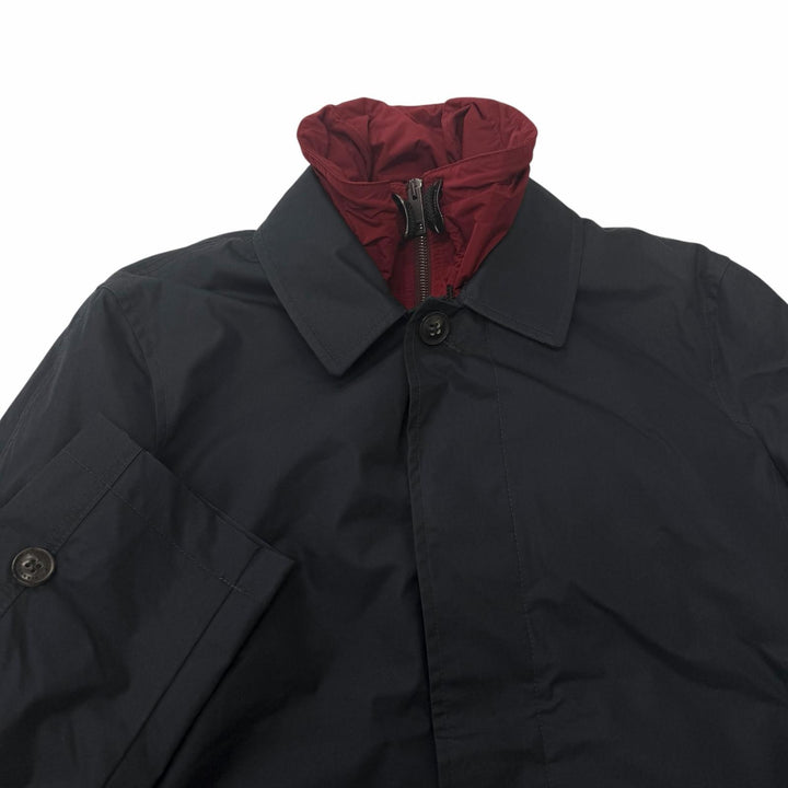 Pristine BURBERRY coat 3-WAY Checkered Lining Pattern Navy cotton mens 4050699