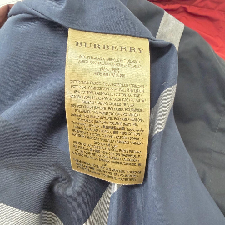Pristine BURBERRY coat 3-WAY Checkered Lining Pattern Navy cotton mens 4050699
