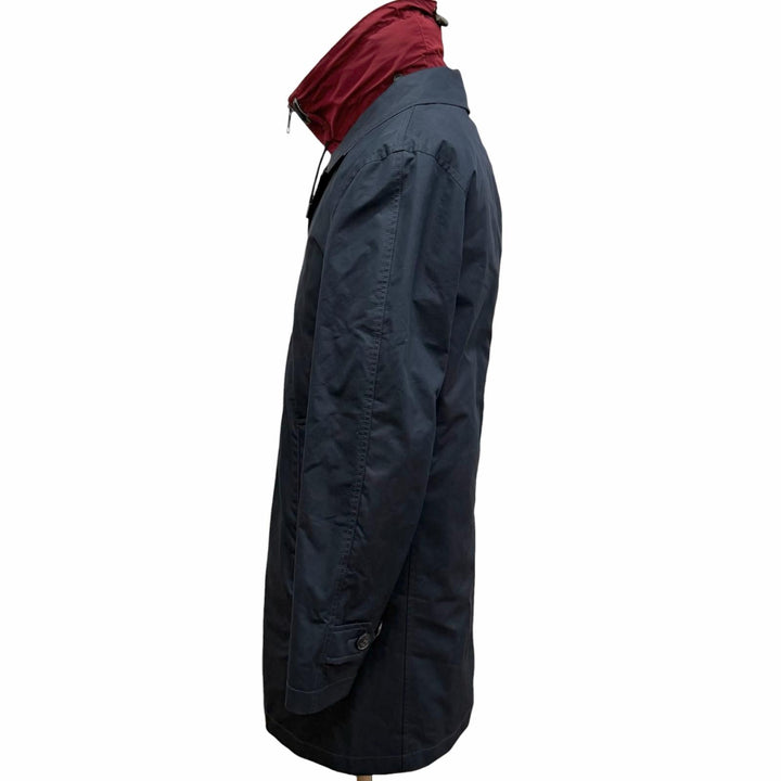 Pristine BURBERRY coat 3-WAY Checkered Lining Pattern Navy cotton mens 4050699