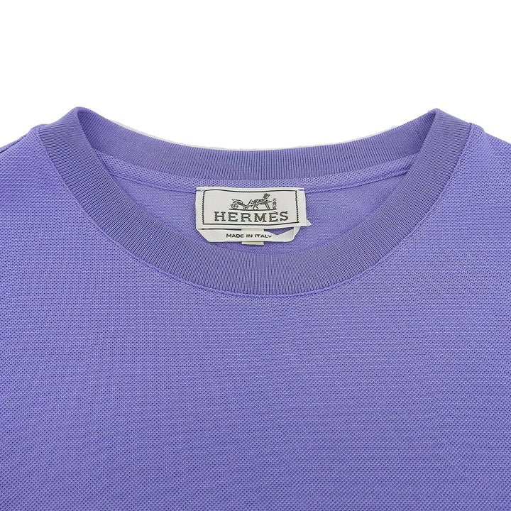 Pristine HERMES Short sleeve T-shirt Purple cotton mens M
