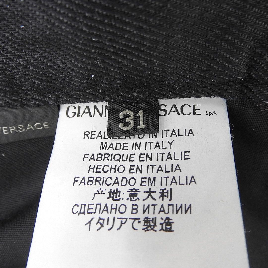 Discounted Excellent VERSACE Denim pants Medusa Button Logo Metal Black Denim mens 31