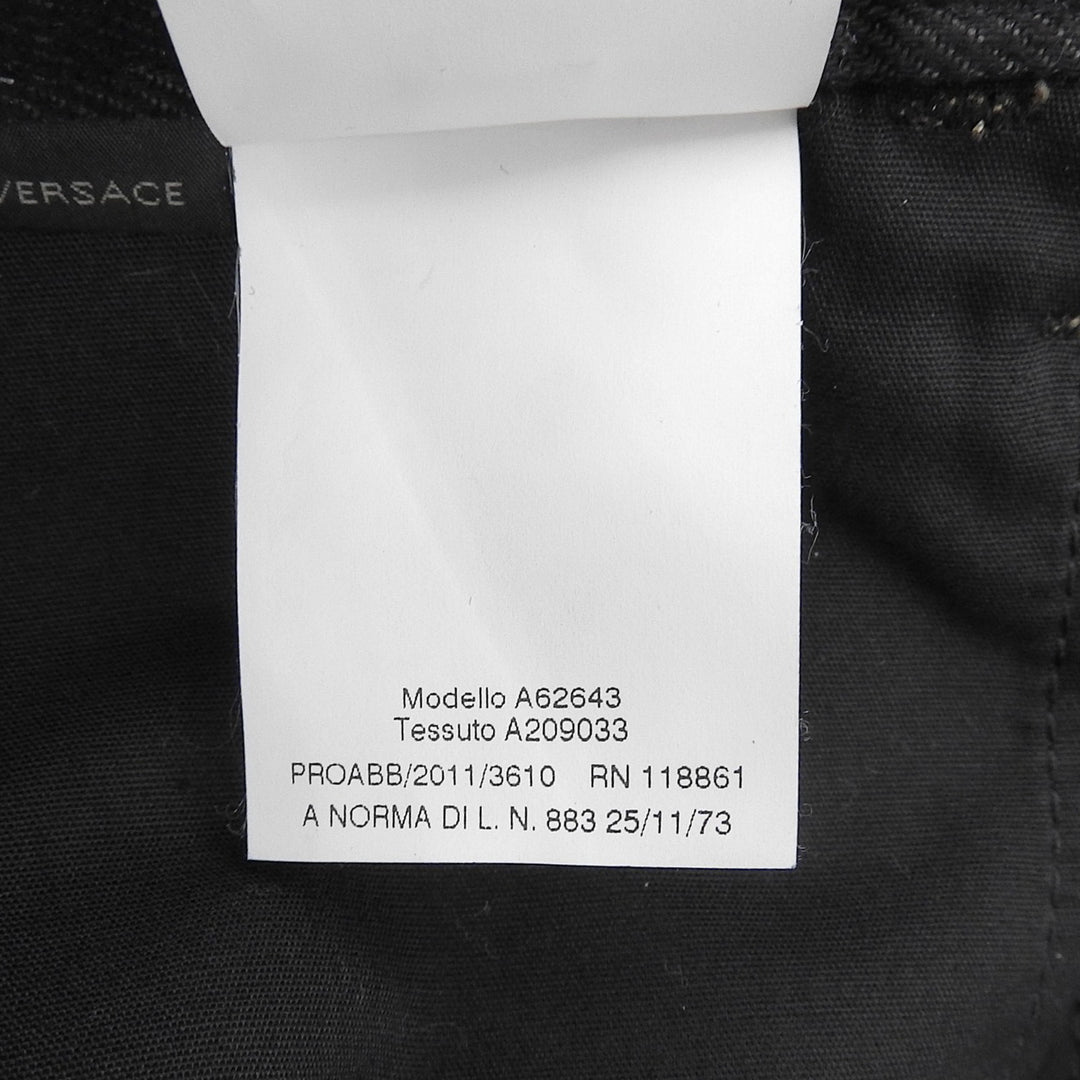 Discounted Excellent VERSACE Denim pants Medusa Button Logo Metal Black Denim mens 31