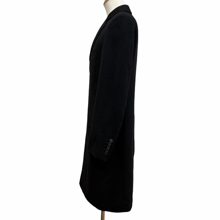 Great GUCCI Chester coat fly front black cashmere mens 50