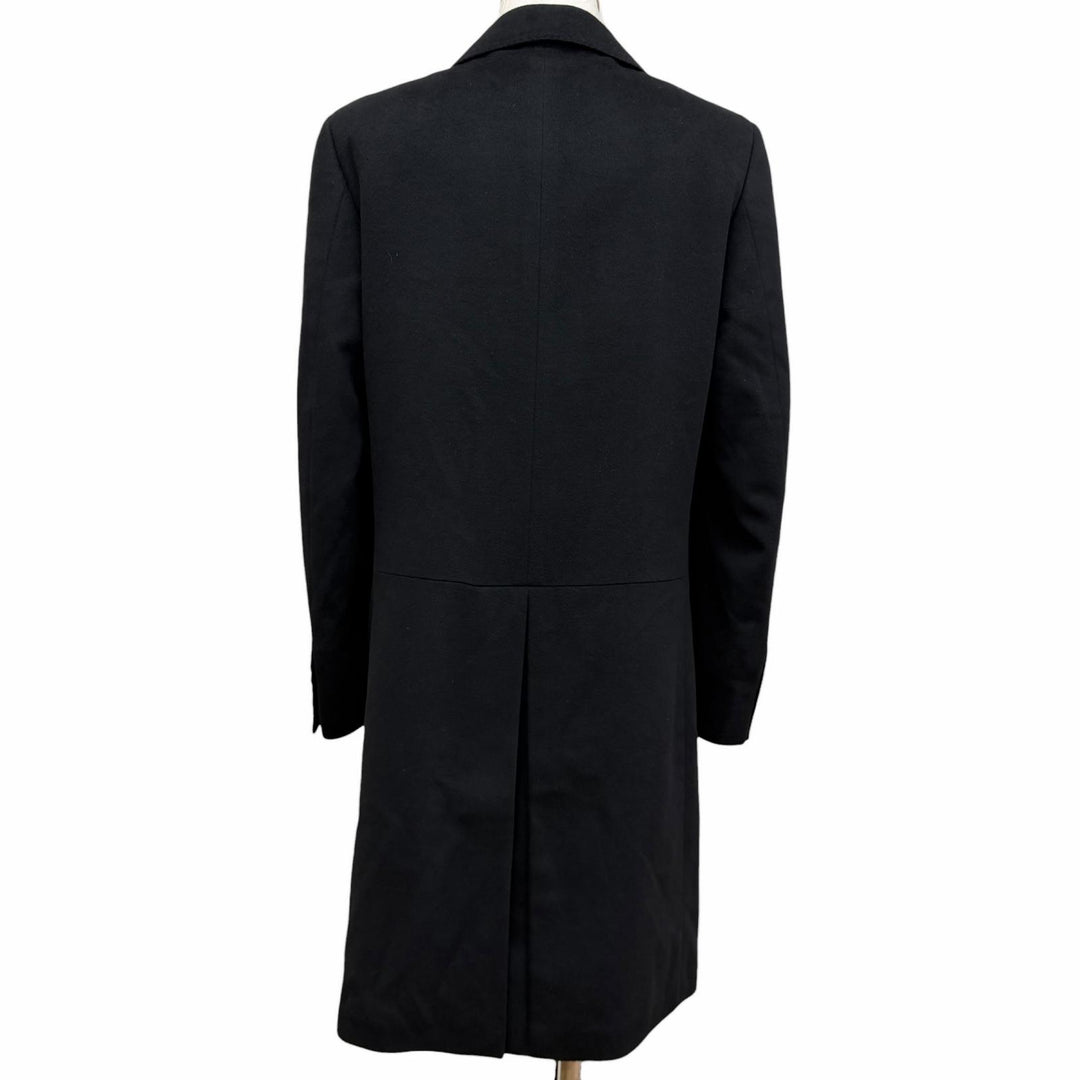 Great GUCCI Chester coat fly front black cashmere mens 50