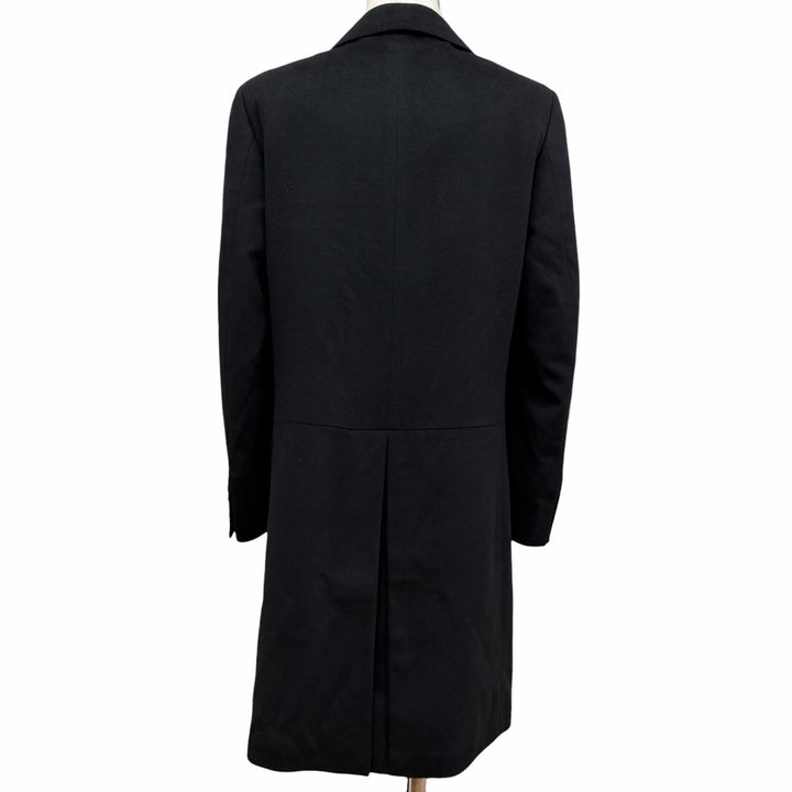 Great GUCCI Chester coat fly front black cashmere mens 50