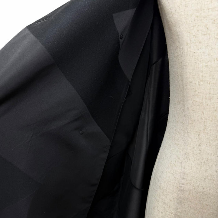 Excellent IM MEN coat KITE Issey Miyake Hooded Double-Breasted Design black