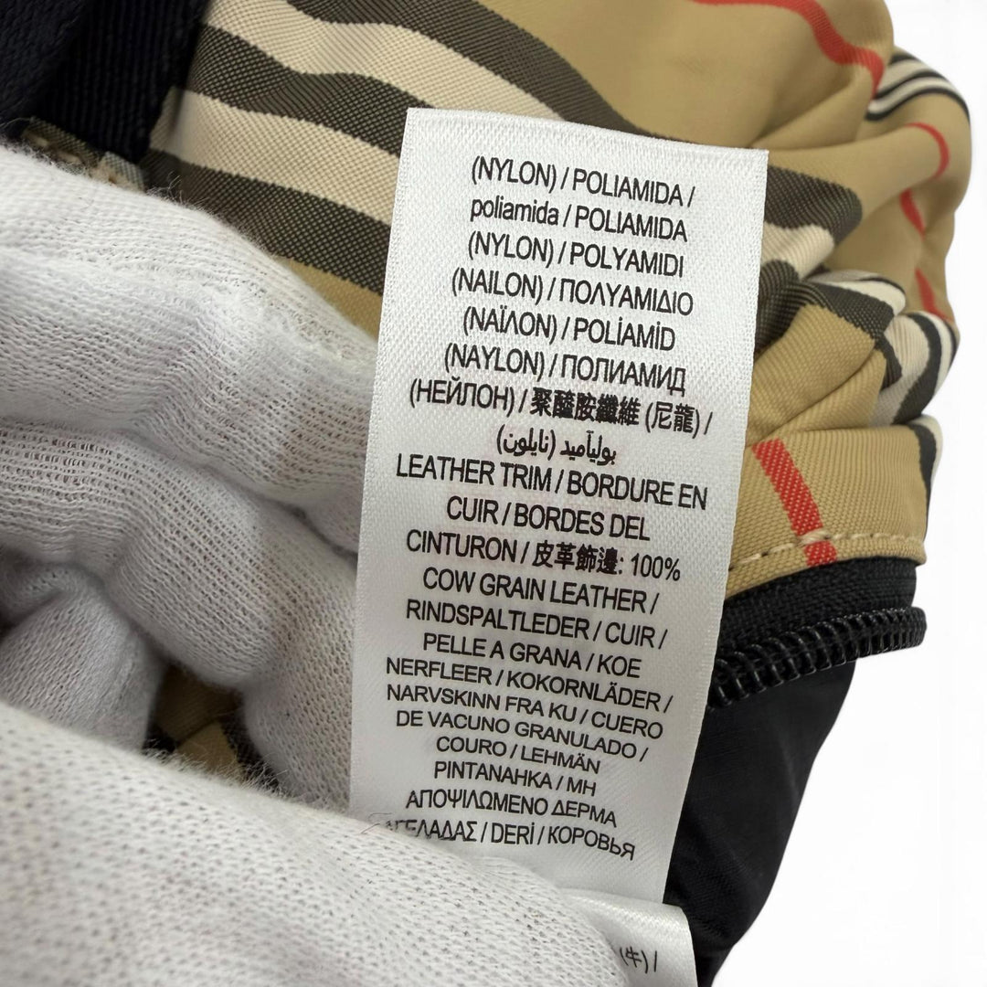 Excellent BURBERRY Daypack Nova Check Logo Backpack Sling Bag beige 8013921