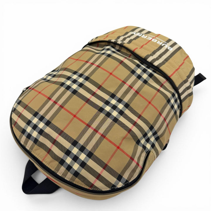 Excellent BURBERRY Daypack Nova Check Logo Backpack Sling Bag beige 8013921