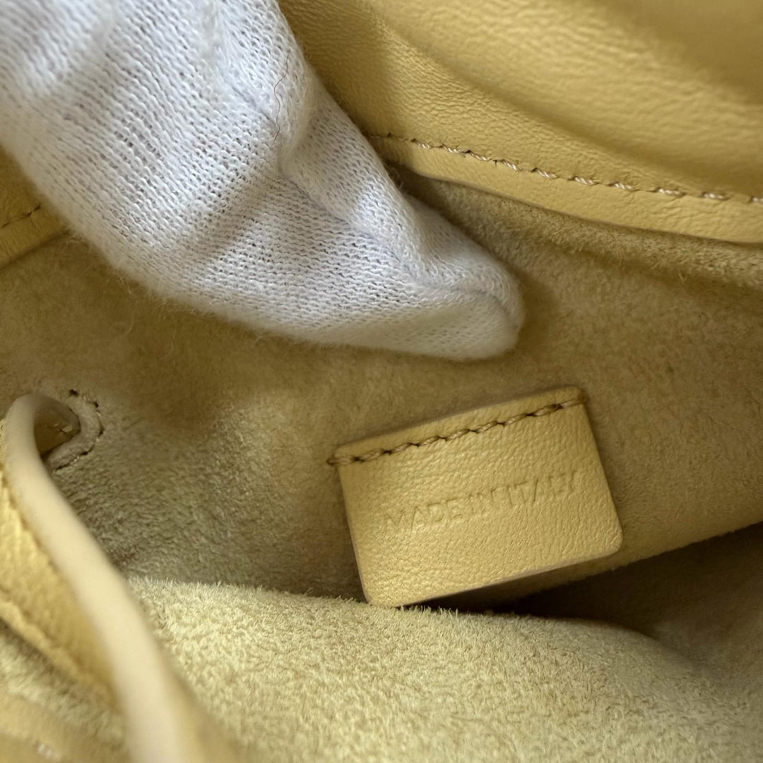 Very Good CELINE Shoulder Bag Cuir Triomphe Drawstring Leather Mobile Pouch
