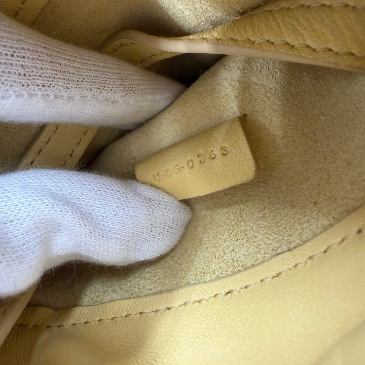 Very Good CELINE Shoulder Bag Cuir Triomphe Drawstring Leather Mobile Pouch