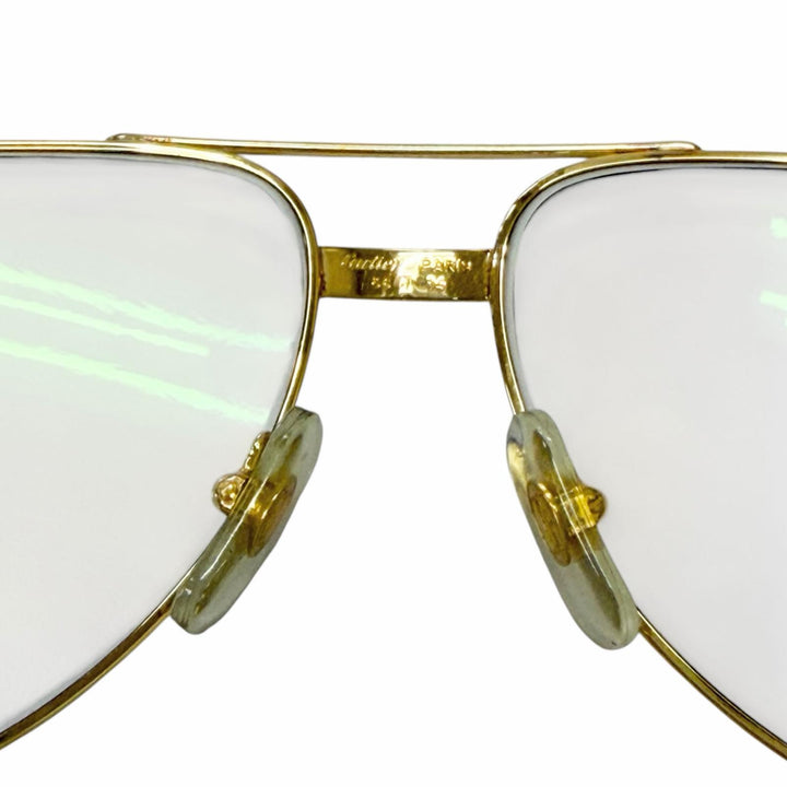 Great Cartier Glasses Trinity 2C Decor Two-Bridge gold mens