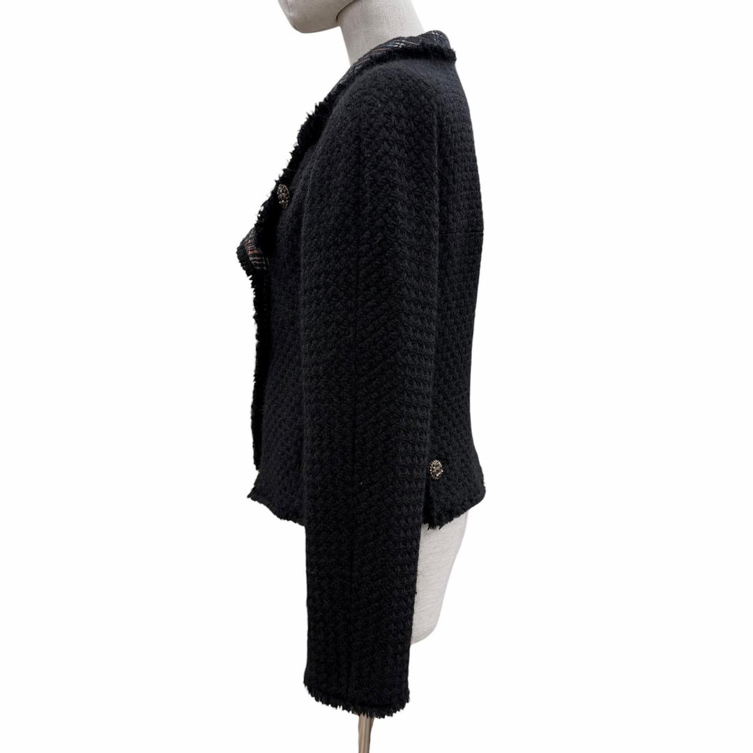 Great CHANEL Jacket black wool Women 38 P46378W05360