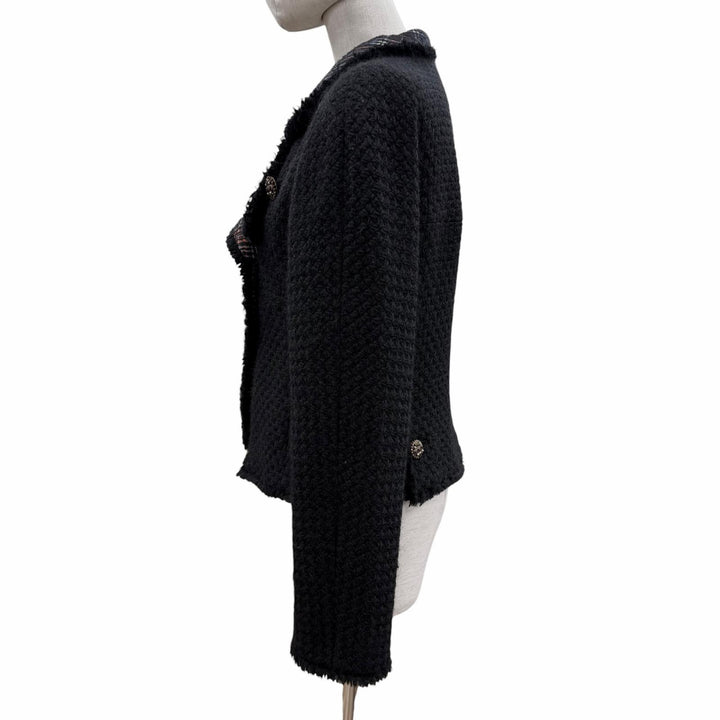 Great CHANEL Jacket black wool Women 38 P46378W05360