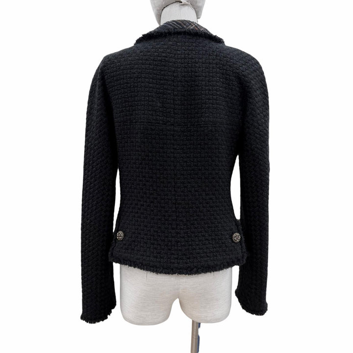 Great CHANEL Jacket black wool Women 38 P46378W05360