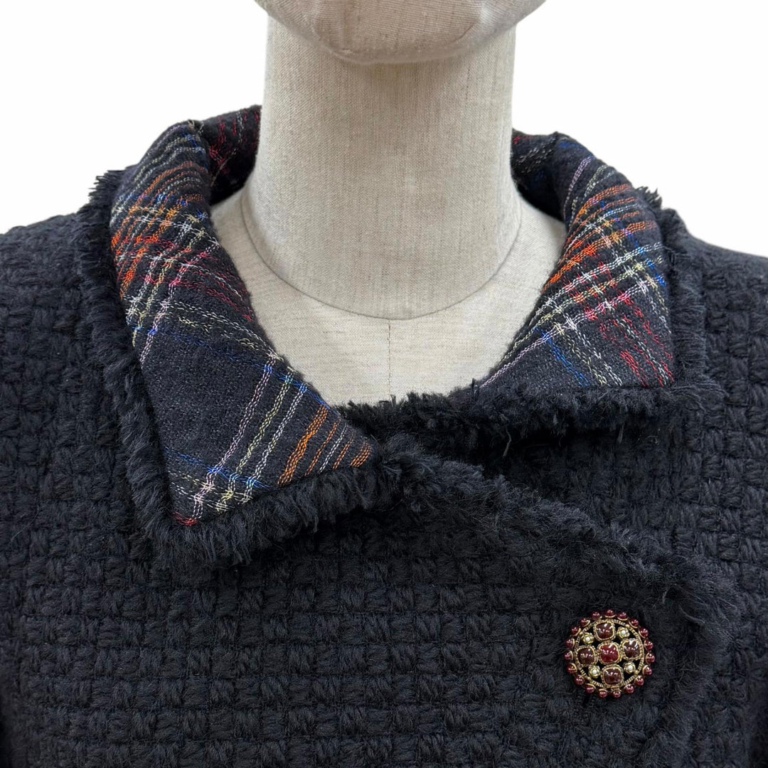 Great CHANEL Jacket black wool Women 38 P46378W05360